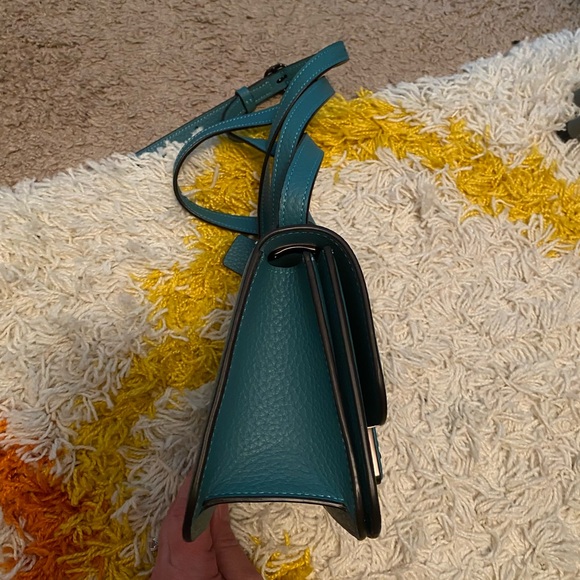 Coach Alie Shoulder Bag 18 Pewter and Retro Teal - Picture 4 of 7